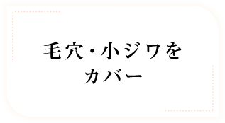 毛穴・小ジワをカバー